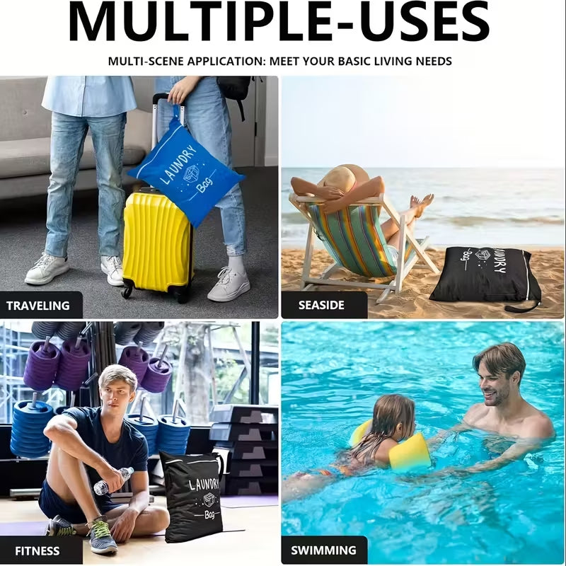 Large capacity Travel Laundry Bag, durable clothing protective cover with adjustable handle and zipper closure design, suitable for travel, sports, yoga, gym and home use