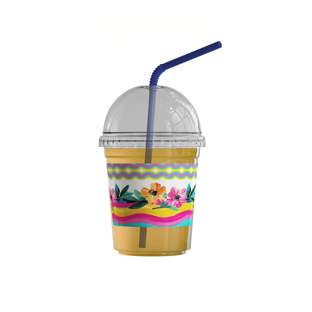 8 Oz Plastic Cups - Summer Bloom 2026 Collection Package (12 Pcs/Pkg)