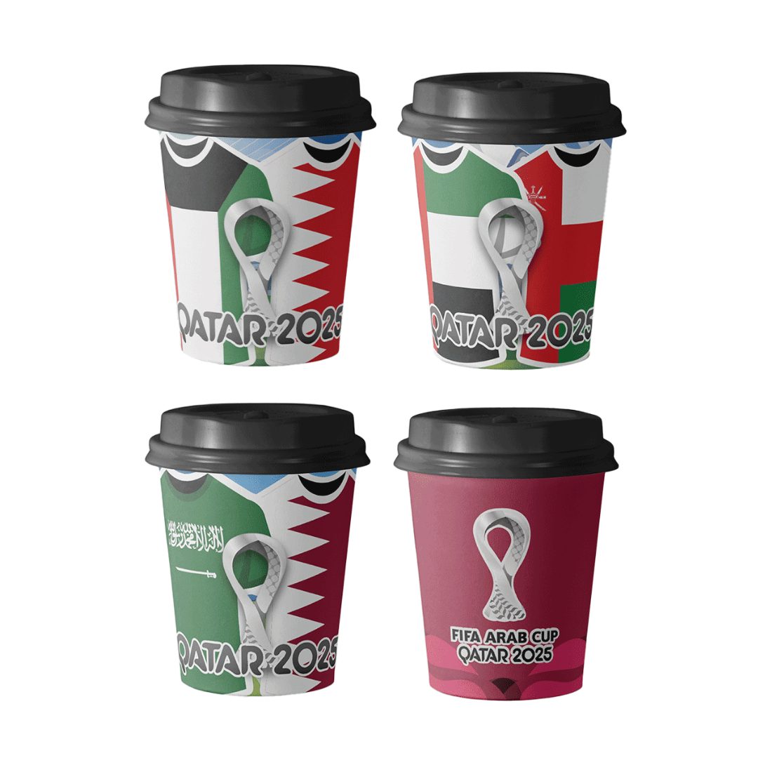 Paper Cups (8oz) - FIFA ARAB CUP Collection Package (12 pcs/pkg)