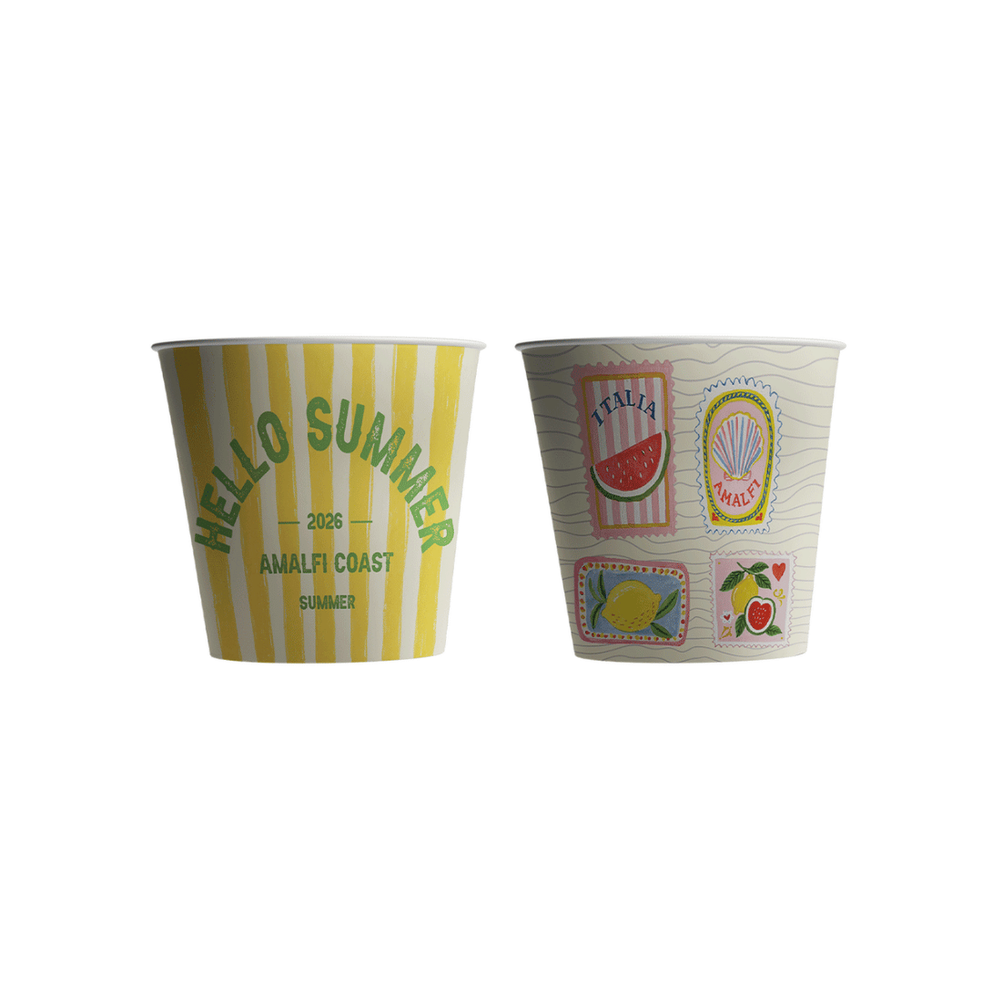 Paper Cups (2,5oz) - Amalfi Summer 2026 Collection Package (12 Pcs/Pkg)
