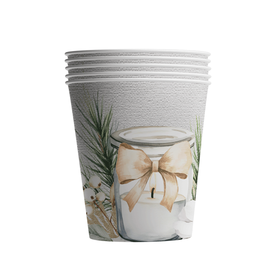 Paper Cups (4oz) - Winter Whisper Collection