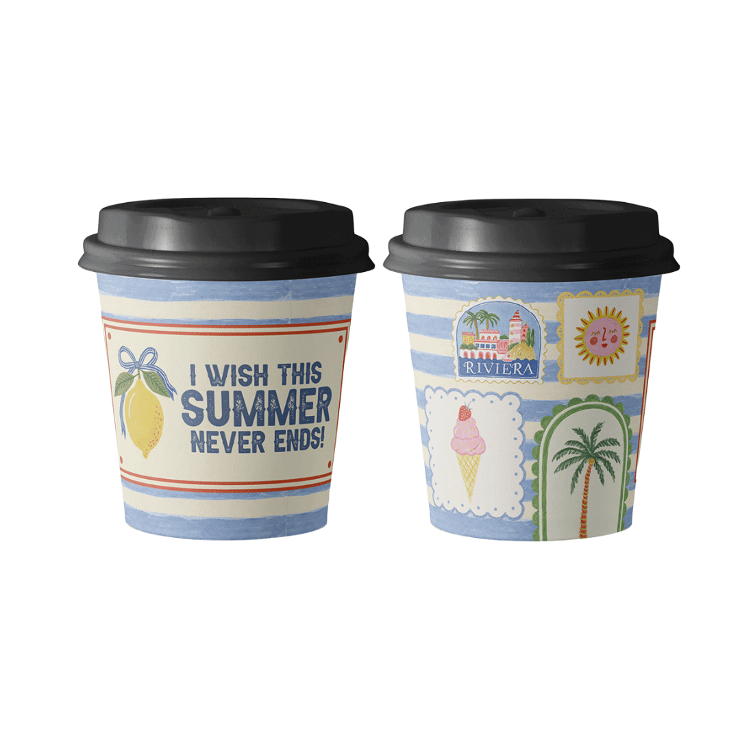 Paper Cups (4oz) - Amalfi Summer 2026 Collection Package (12 Pcs/Pkg)