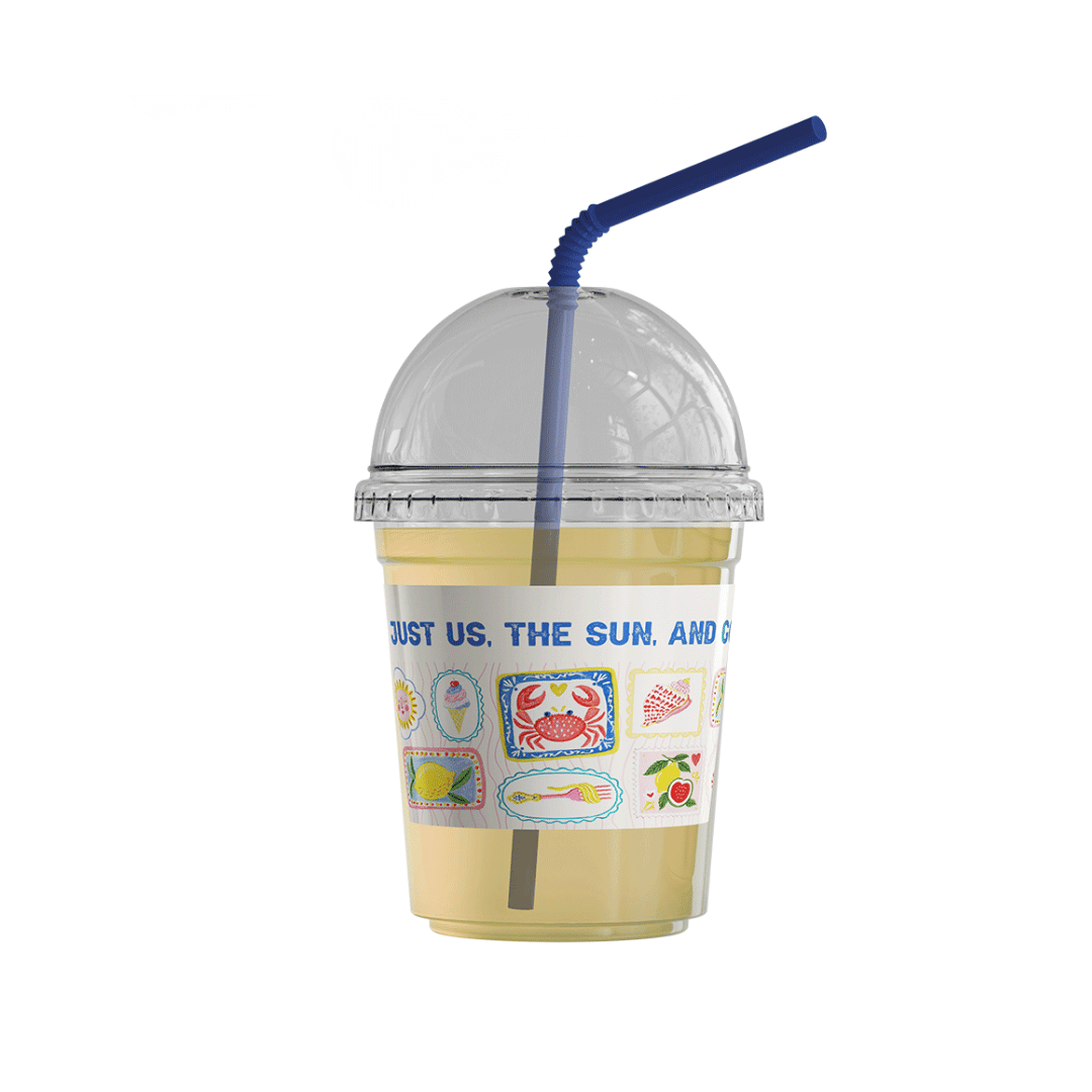8 Oz Plastic Cups - Amalfi Summer 2026 Collection Package (12 Pcs/Pkg)