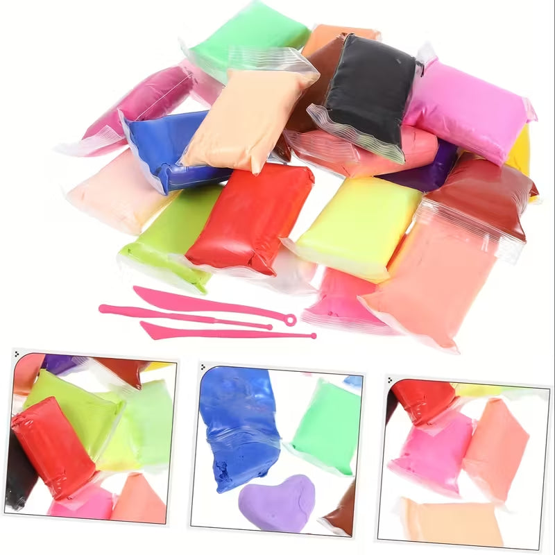 48-Color Premium Clay Set - Non-Toxic, Ultra-Smooth for Sculpting DIY Crafts Magic Model Clay with Tools, Super Light DIY Model Clay, Suitable for Children, DIY Crafts, Creative Art Crafts