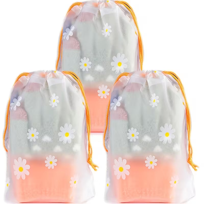 1 Pcs Transparent Travel Storage Bags with Drawstring Closure - Durable PEVA Material, Ideal for Cosmetics, Shoes, and Clothes, Casual Style, Travel Essentials|Casual Style Bags|Durable Storage Bags, Travel Storage Organizer, Packing Organizers