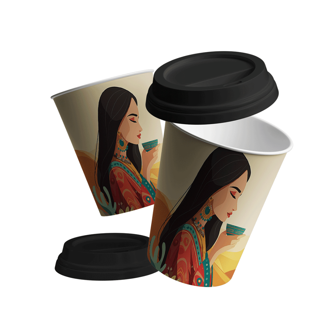 Paper Cups (8oz) - Desert Paper Cups Collection (12 Pcs/Pkg)