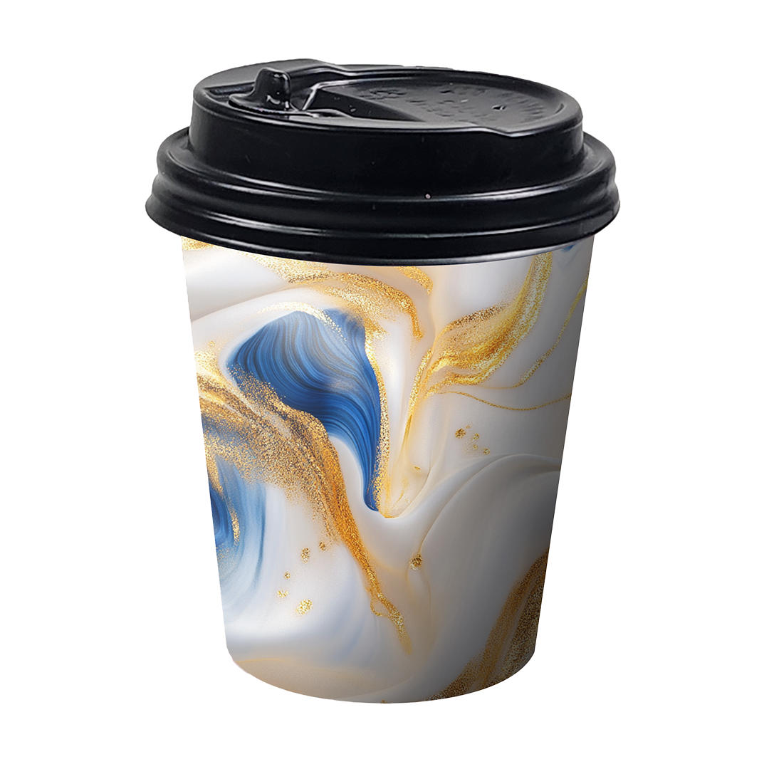Paper Cups (8oz) - Vivid Marble (12 Pcs/Pkg)