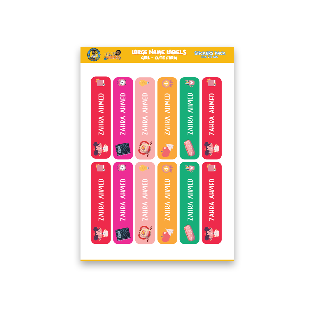 Large Size Girl Name Labels (24 Pcs/Pkg) – Generic