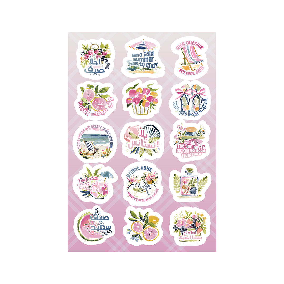 Sticker Sheets - Summer Breeze 2026 Collection Package (30 Pcs/Pkg)