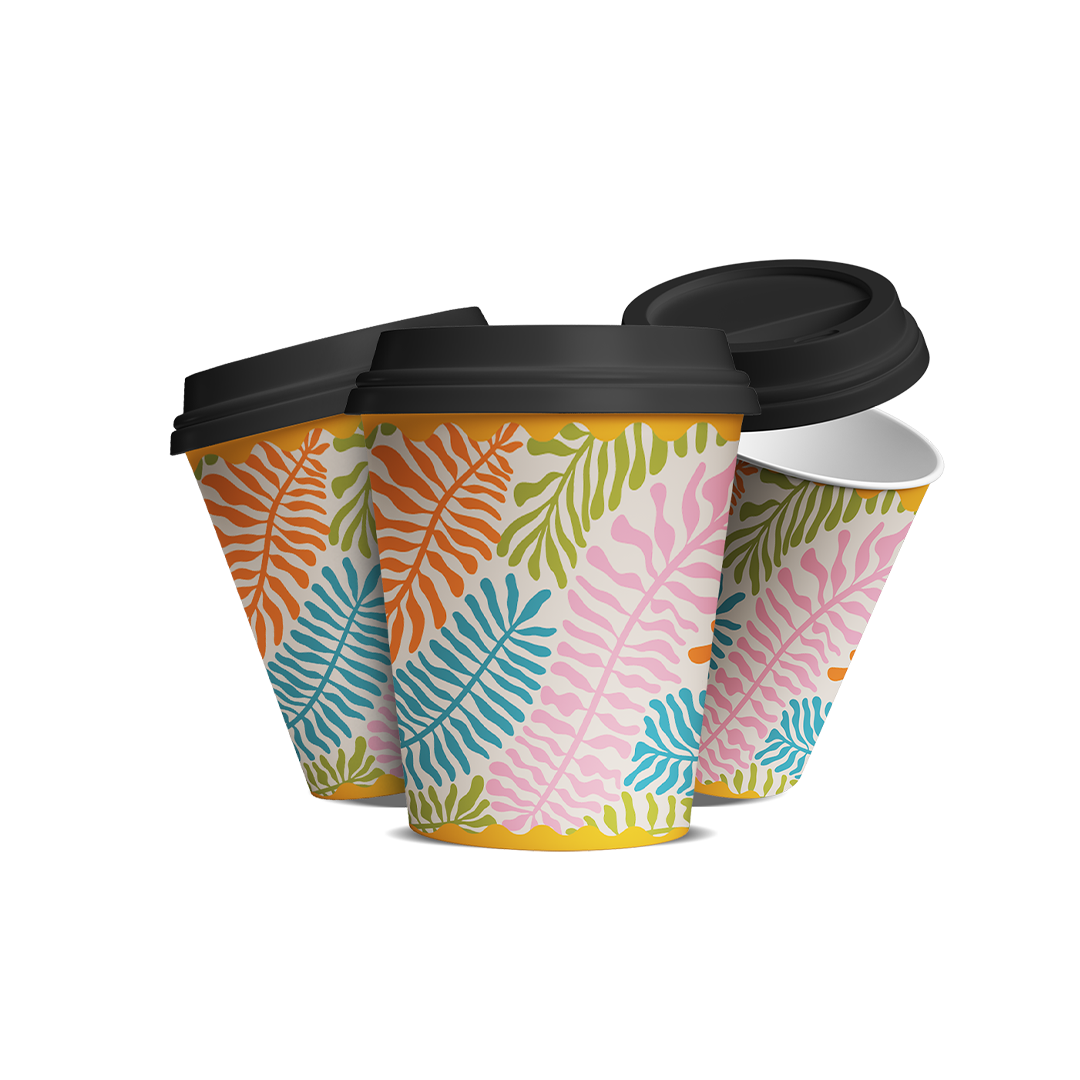 Paper Cups (8oz) - Groovy Summer 1979 Collection (12 Pcs/Pkg)