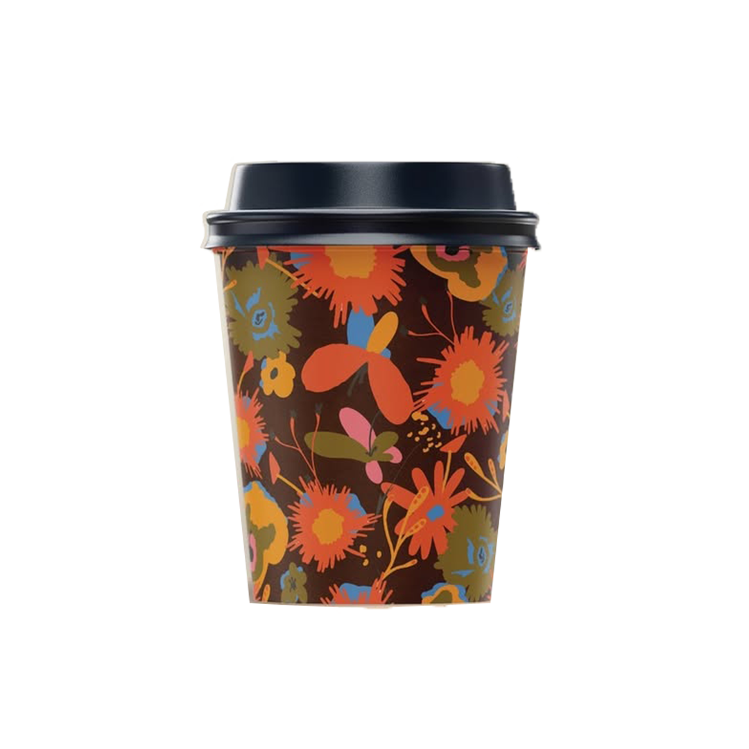 Floral Premium Paper Cups – 4oz – ( 12 pieces / package )