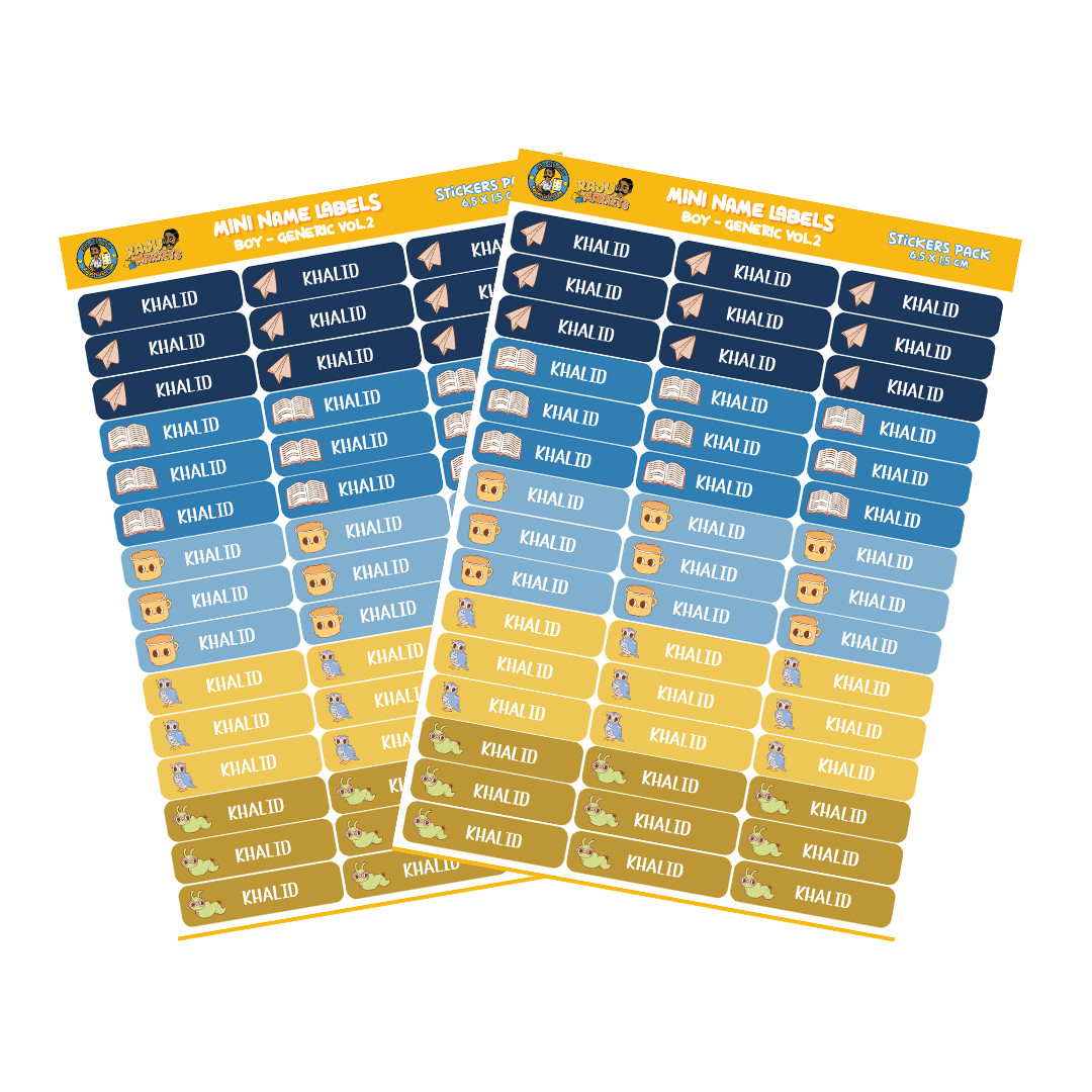 Small Size Boy Name Labels (45 Pcs/Pkg) – Generic Vol.2