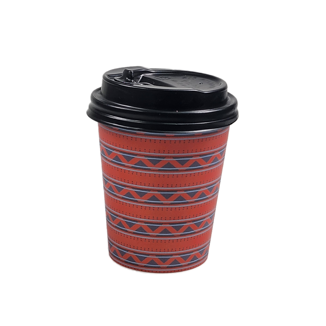 Paper Cup (8oz) - Wood Red (12 pcs/pkg)