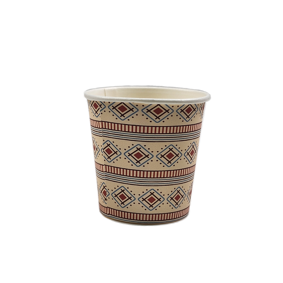 Paper Cup (2,5 Oz) - Off White Wood (12 Pcs/Pkg) - No Lids