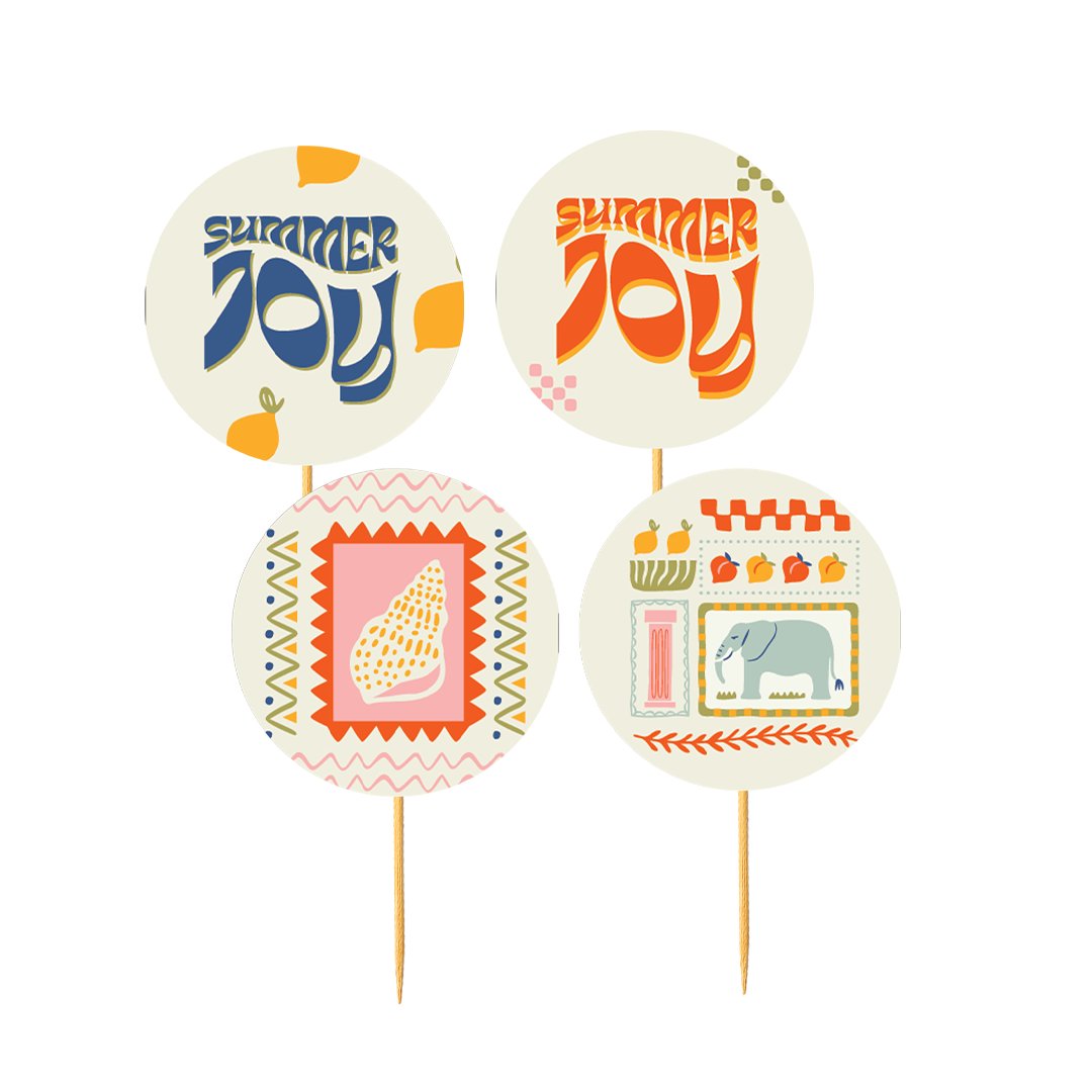 Food Toppers - Summer Joy Collection (25 Pcs/Pkg)