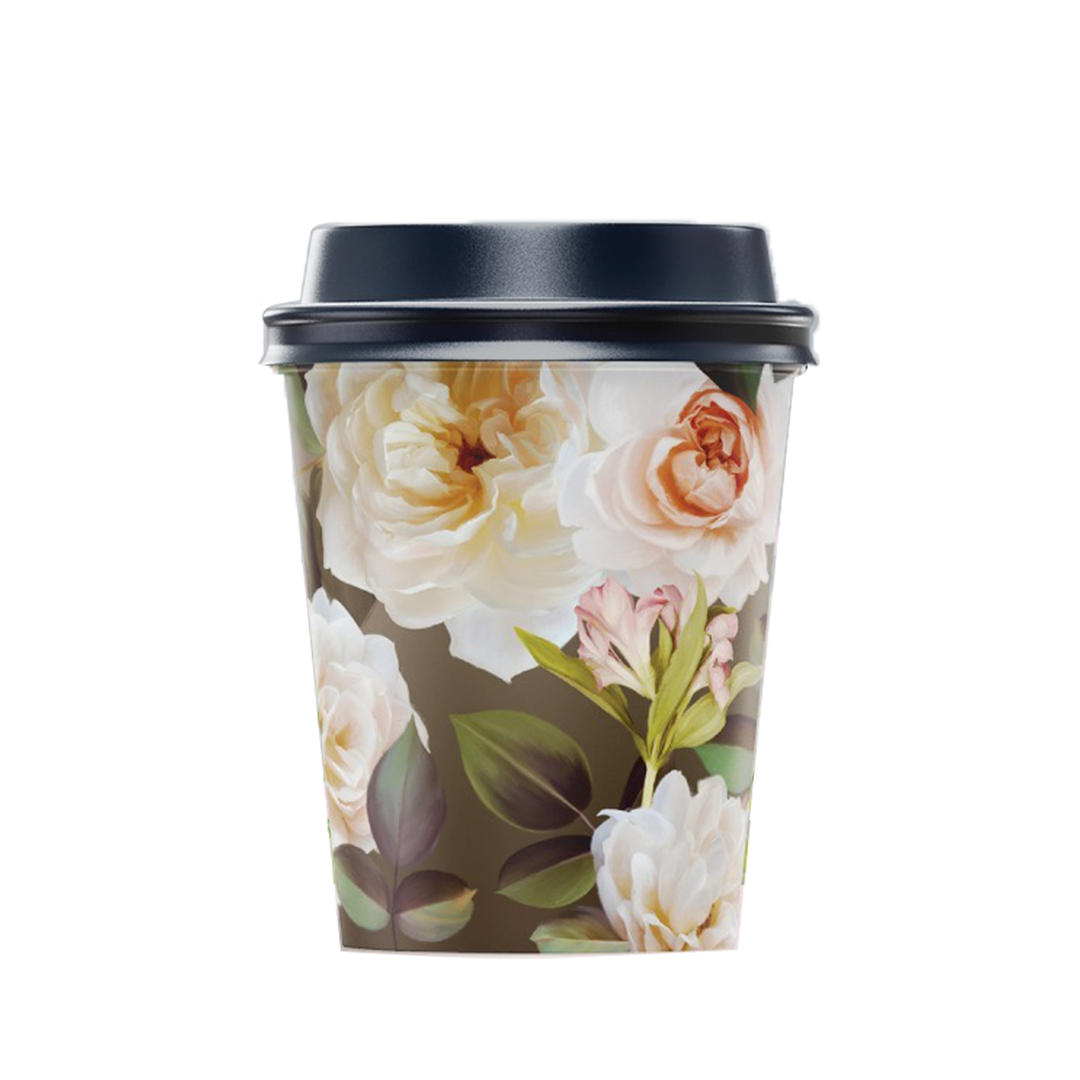 Floral Premium Paper Cups – 8oz – ( 12 pieces / package )