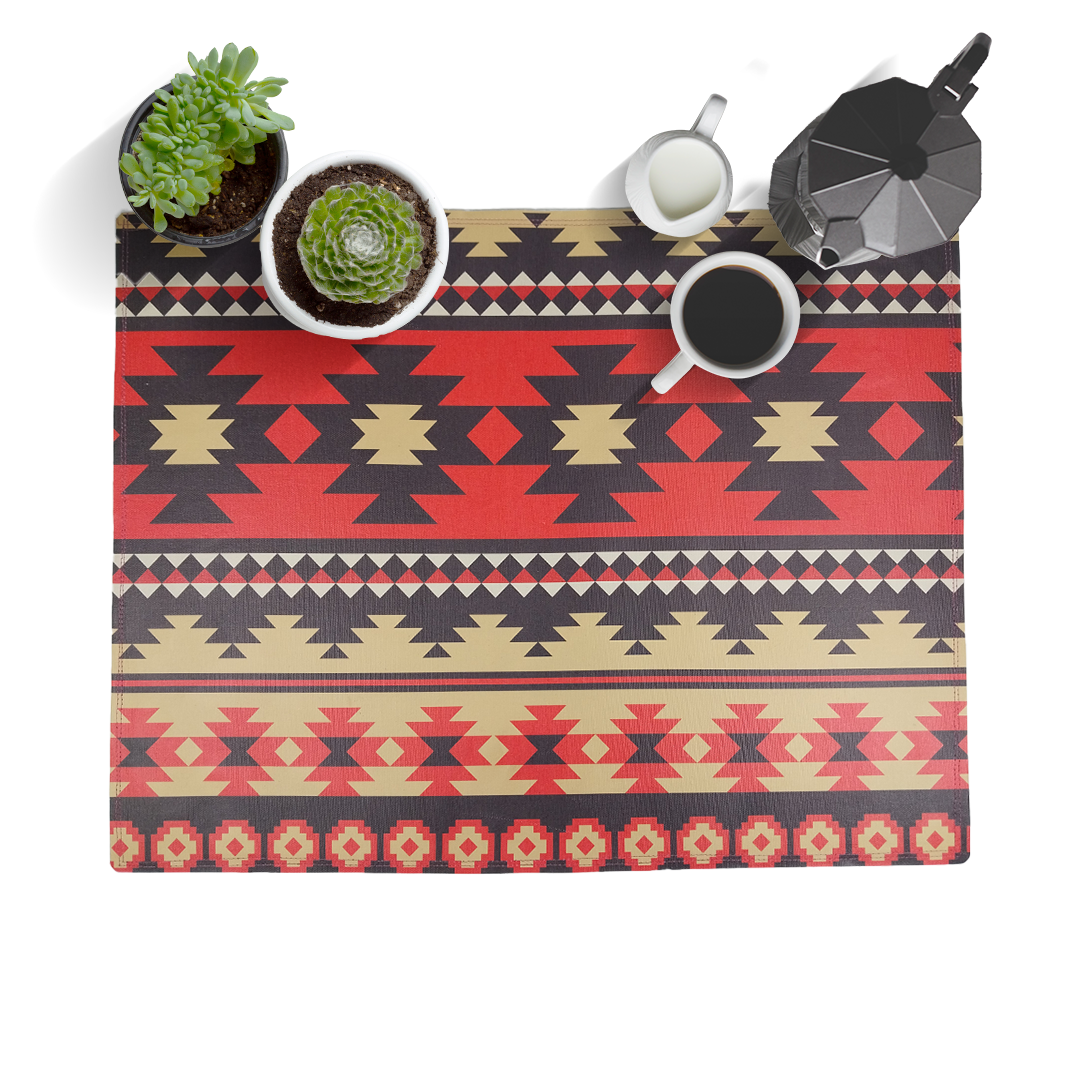 Traditional Table Matt - Red Theme