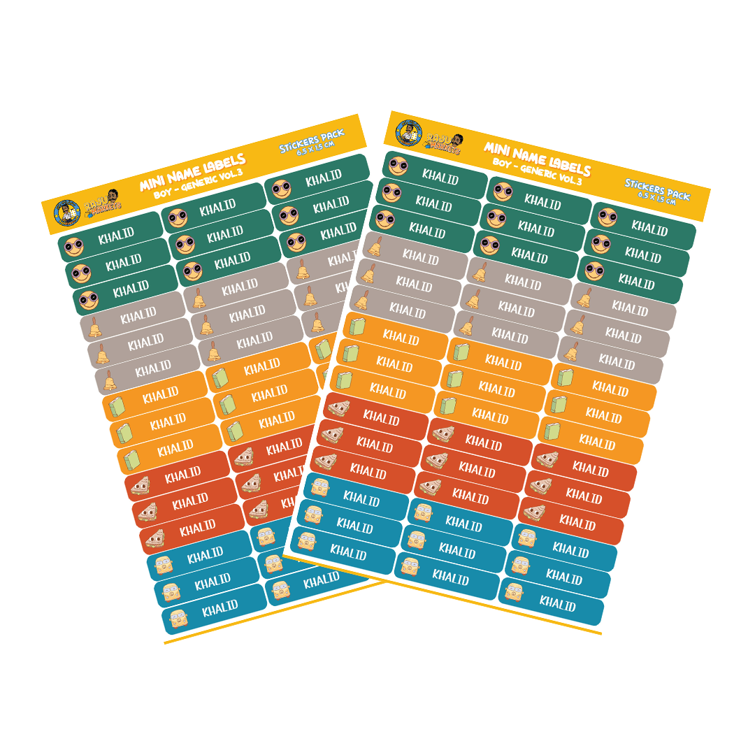 Small Size Boy Name Labels (45 Pcs/Pkg) – Generic Vol.3