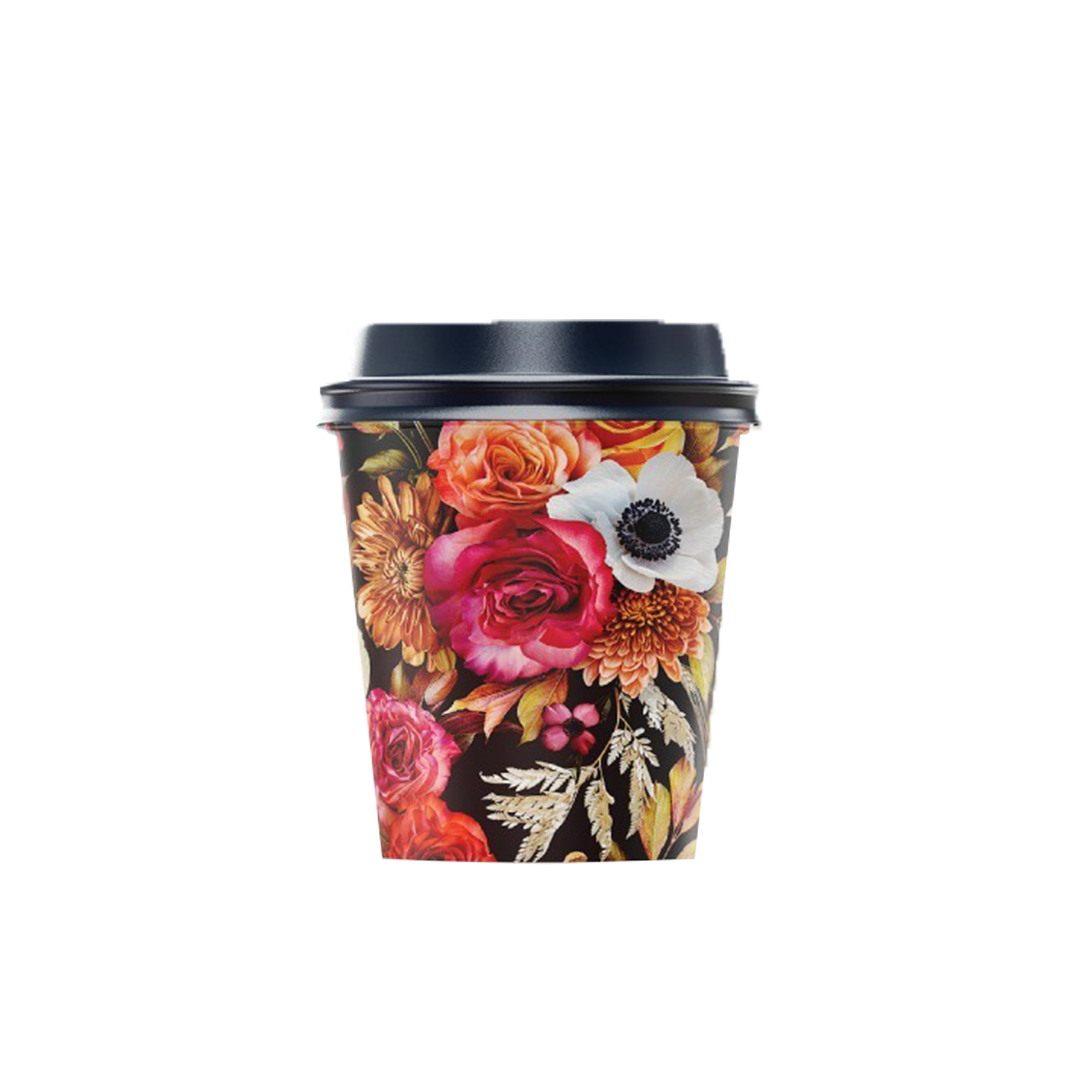 Floral Premium Paper Cups – 4oz – ( 12 pieces / package )