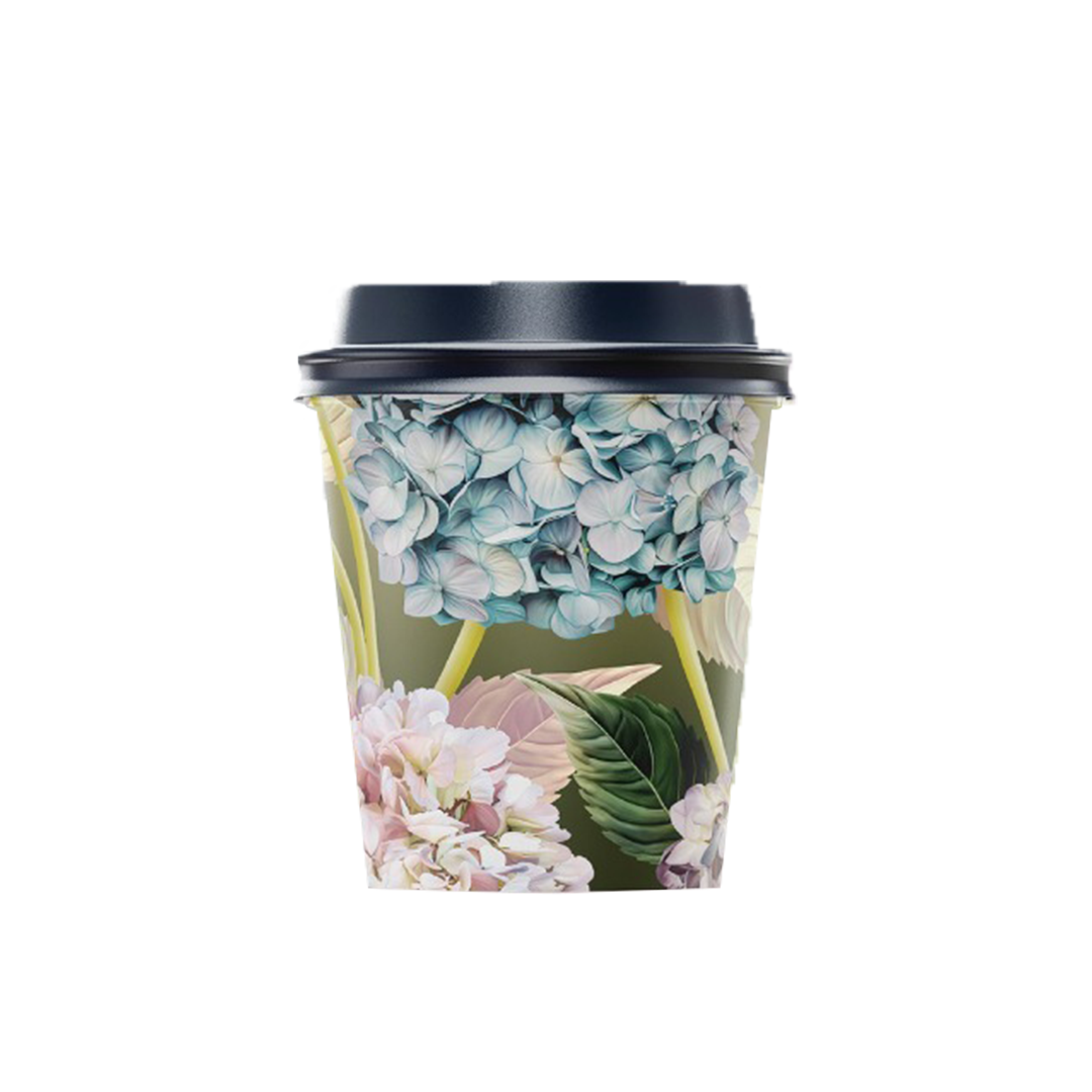 Floral Premium Paper Cups – 4oz – ( 12 pieces / package )