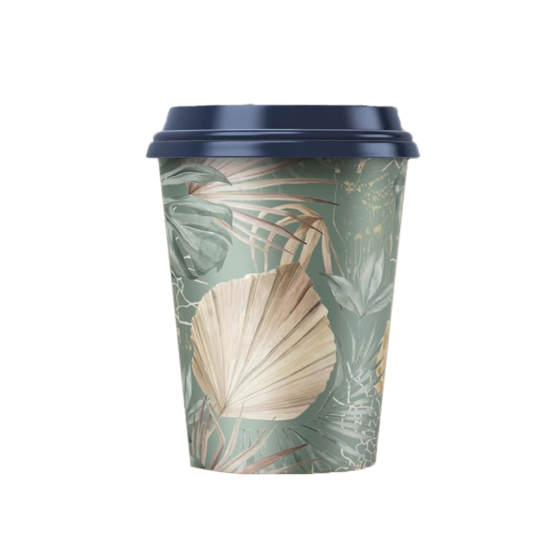 Floral Premium Paper Cups – 8oz – ( 12 pieces / package )
