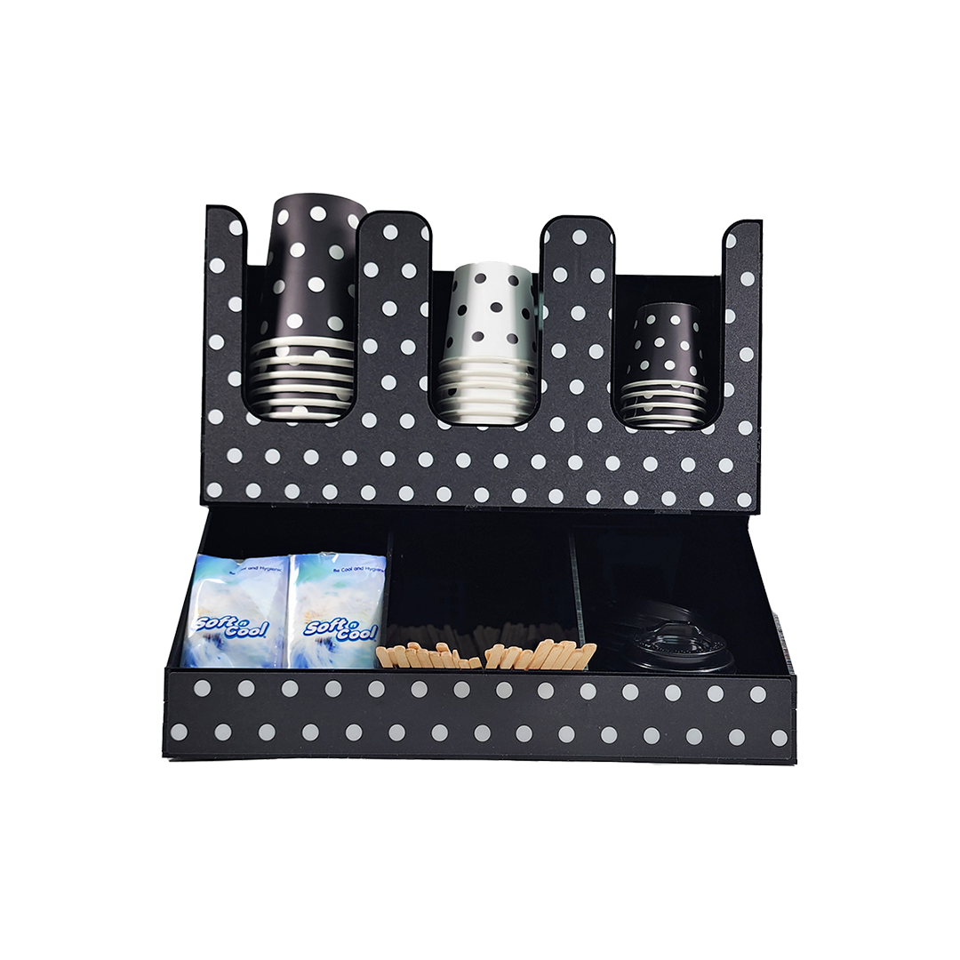 TEA/COFFEE STATION - POLKA BLACK THEME