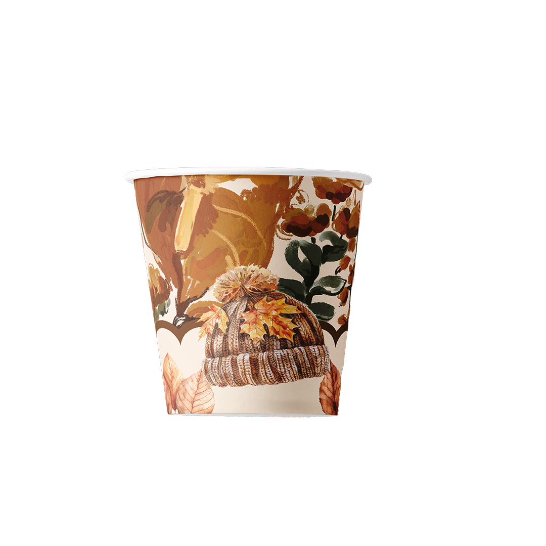 Paper Cups (2,5oz) - Pumpkin Fall Collection (12 pcs/pkg)