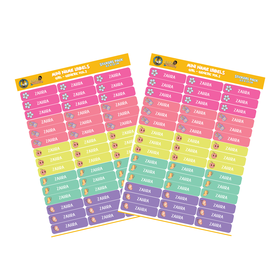 Small Size Girl Name Labels (45 Pcs/Pkg) – Generic Vol.2