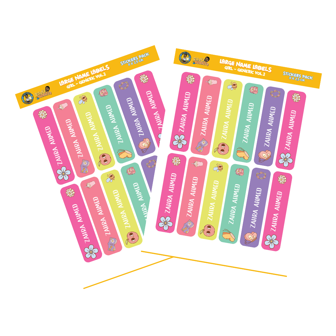 Large Size Girl Name Labels (24 Pcs/Pkg) – Generic Vol.2
