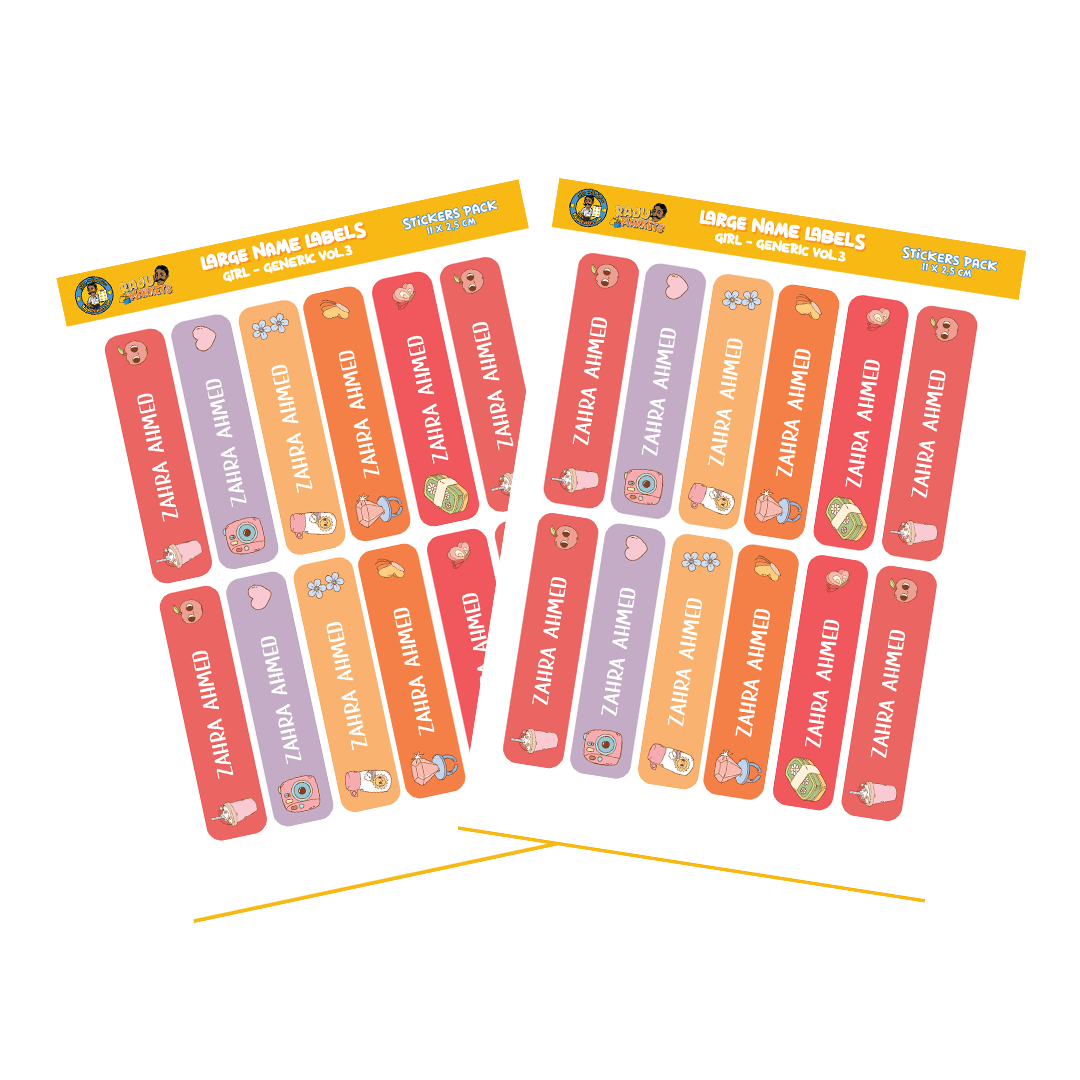 Large Size Girl Name Labels (24 Pcs/Pkg) – Generic Vol.3