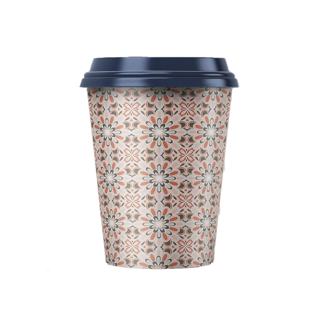 Floral Premium Paper Cups – 8oz – ( 12 pieces / package )