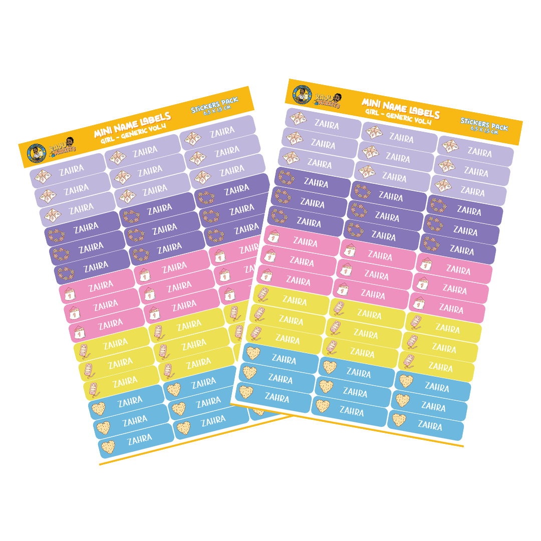 Small Size Girl Name Labels (45 Pcs/Pkg) – Generic Vol.4
