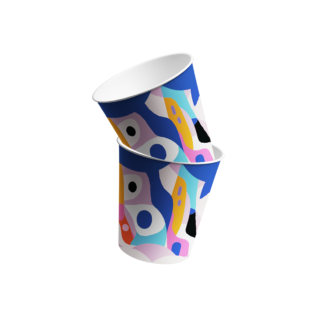 Paper Cups (2,5oz) - Summer Pop Collection (12 Pcs/Pkg)