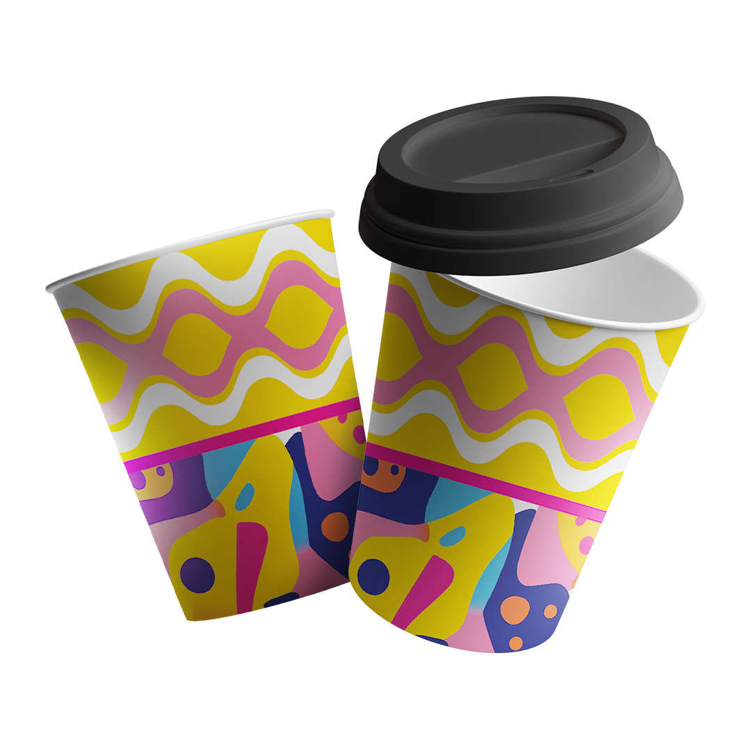 Paper Cups (8oz) - Summer Pop Collection (12 Pcs/Pkg)