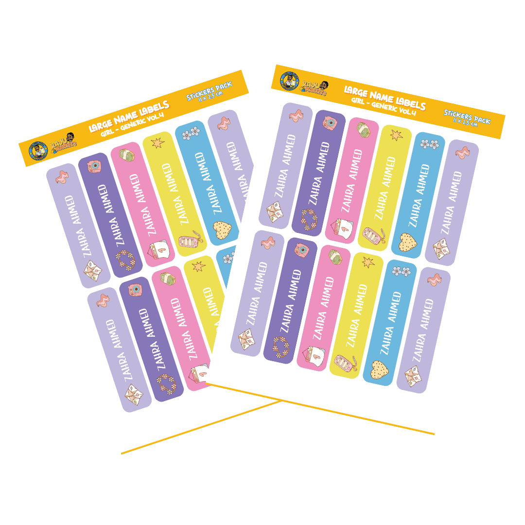 Large Size Girl Name Labels (24 Pcs/Pkg) – Generic Vol.4