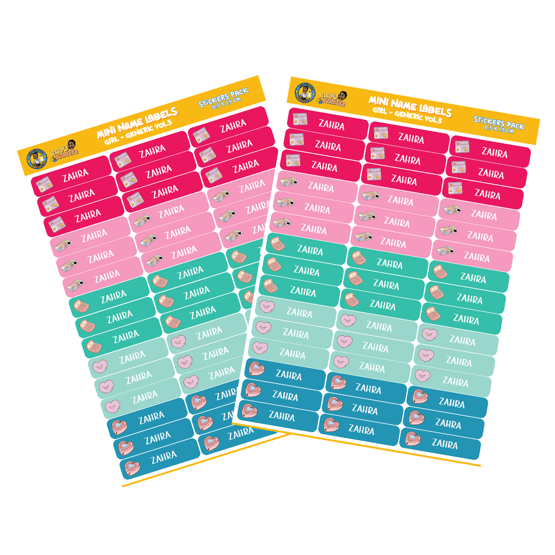 Small Size Girl Name Labels (45 Pcs/Pkg) – Generic Vol.5