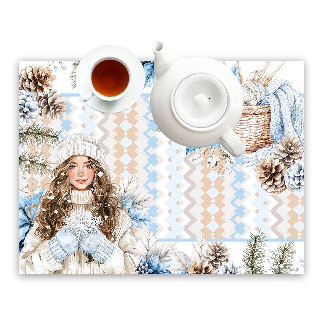 Coffee Table Matt 60 cm x 45 cm (1 Pcs) - Cozy Winter Collection, Winter Series