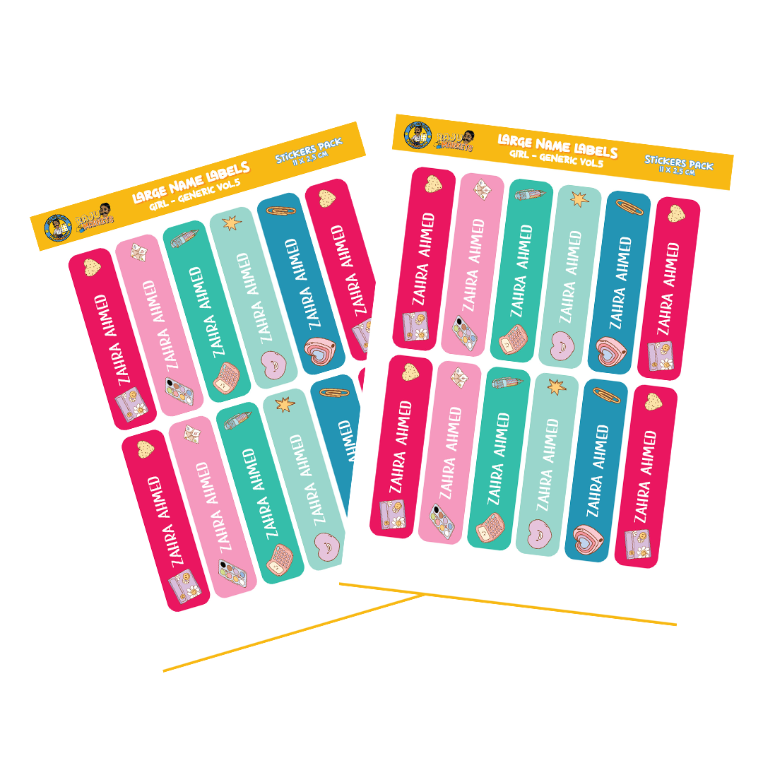 Large Size Girl Name Labels (24 Pcs/Pkg) – Generic Vol.5