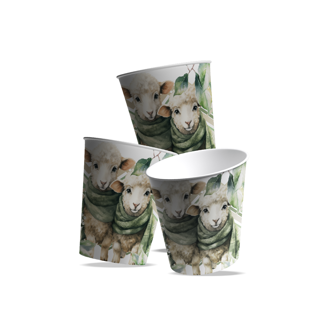 Paper Cups (2,5oz) - Winter Green Collection, Winter Series