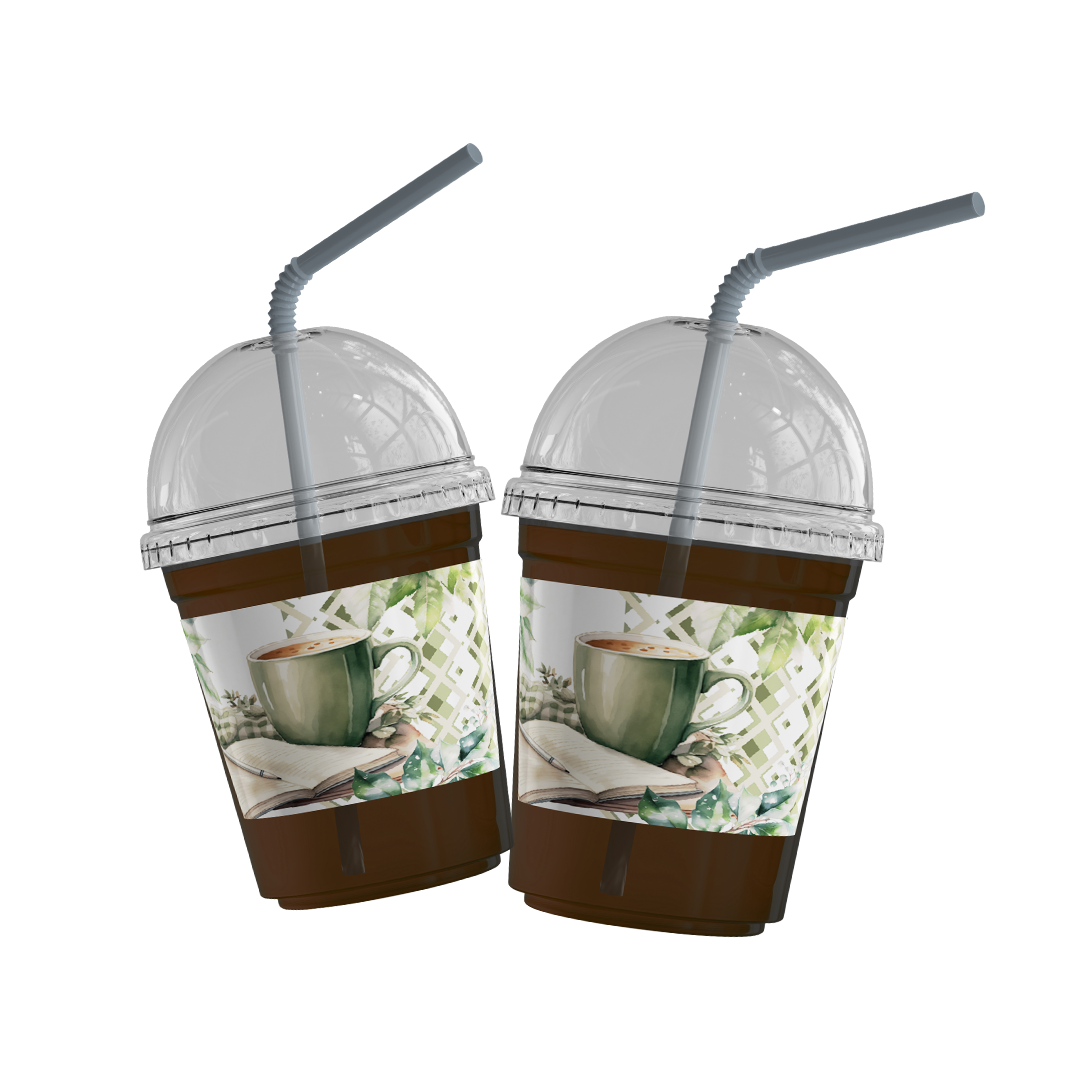 Plastic Cups (8oz) - Winter Green Collection, Winter Series