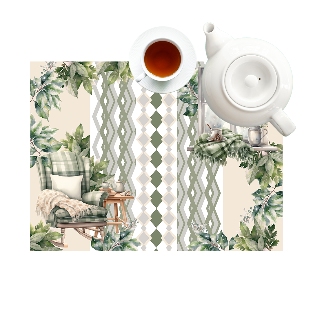 Coffee Table Matt (45 cm x 60 cm) - Winter Green Collection, Winter Series