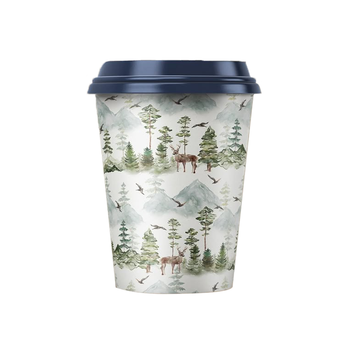 Forest Premium Paper Cups – 8oz – ( 12 pieces / package )