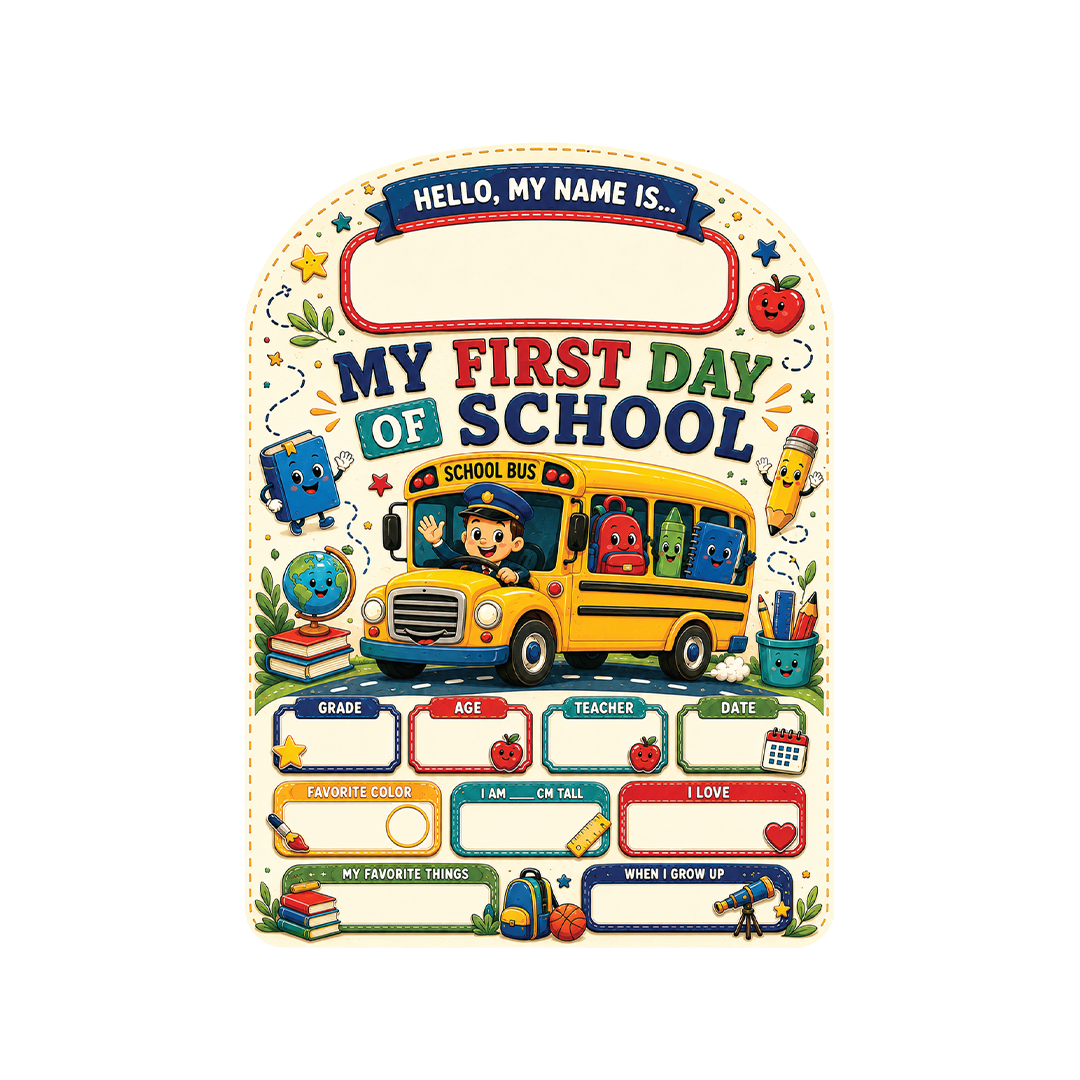 First Day Acrylic Board (Boy) 2026 – 1 Pcs Per Package