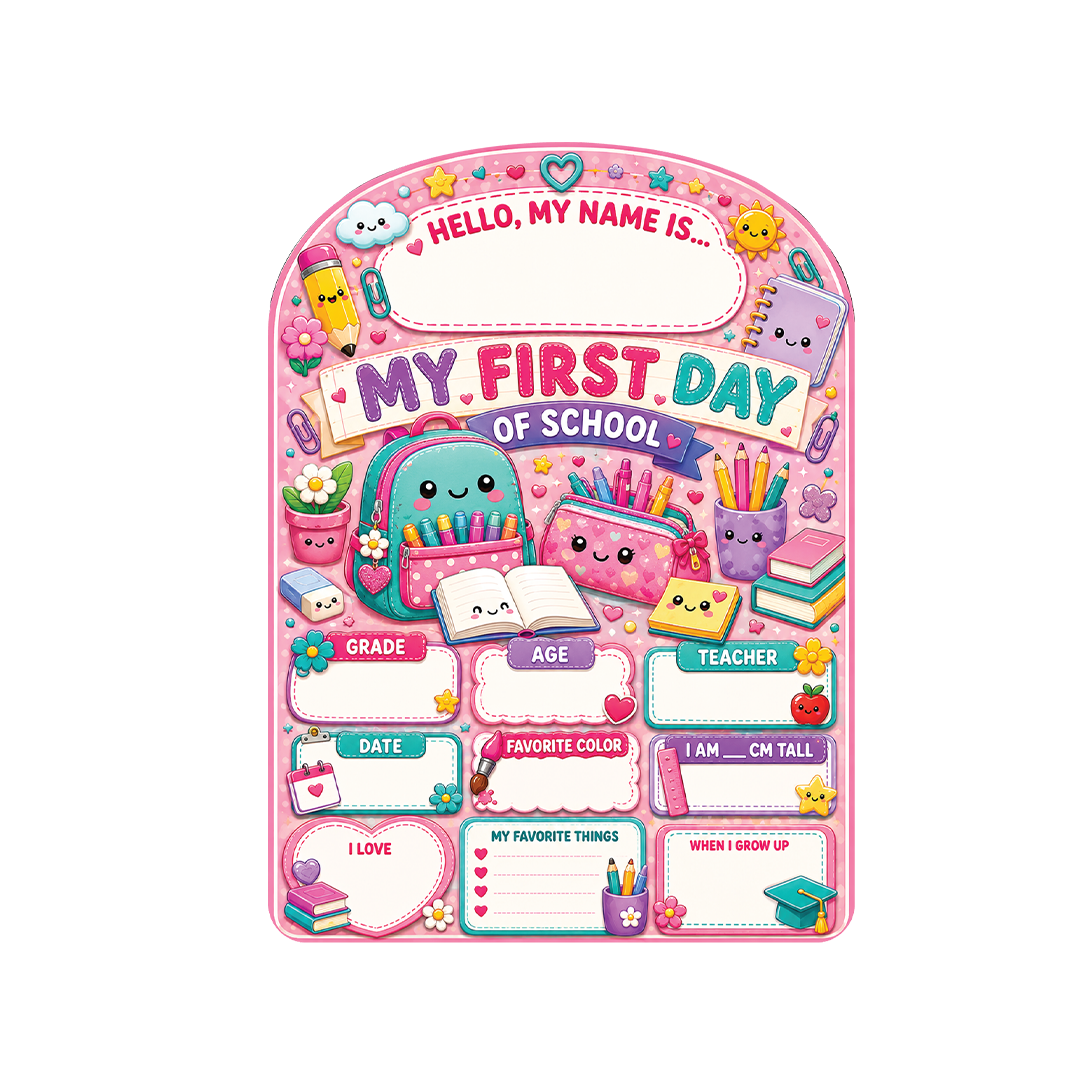 First Day Acrylic Board (Girl) 2026 – 1 Pcs Per Package