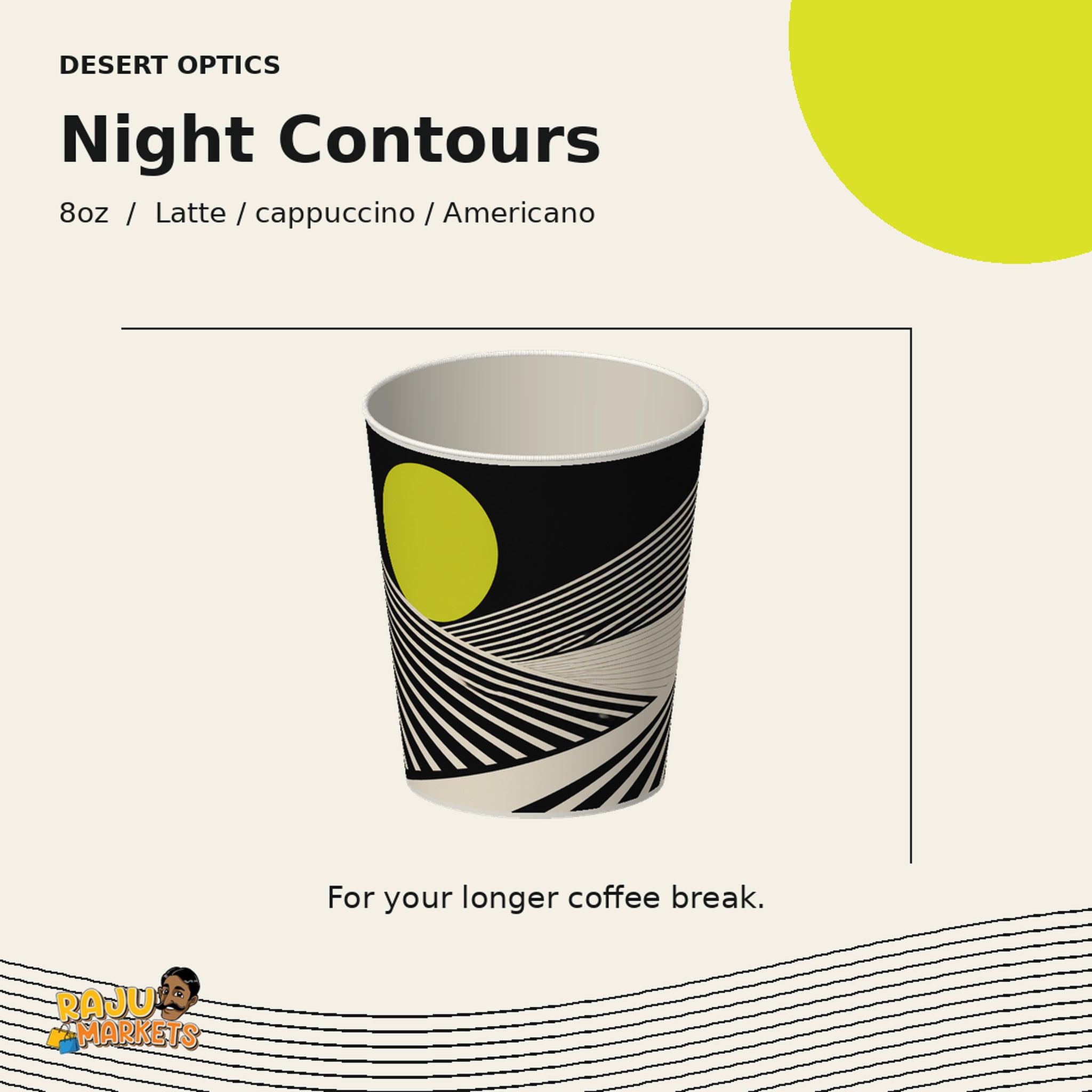 Paper Cups (8oz) Night Contours - Desert Optic 2026 Collection Package (12 Pcs/Pkg)