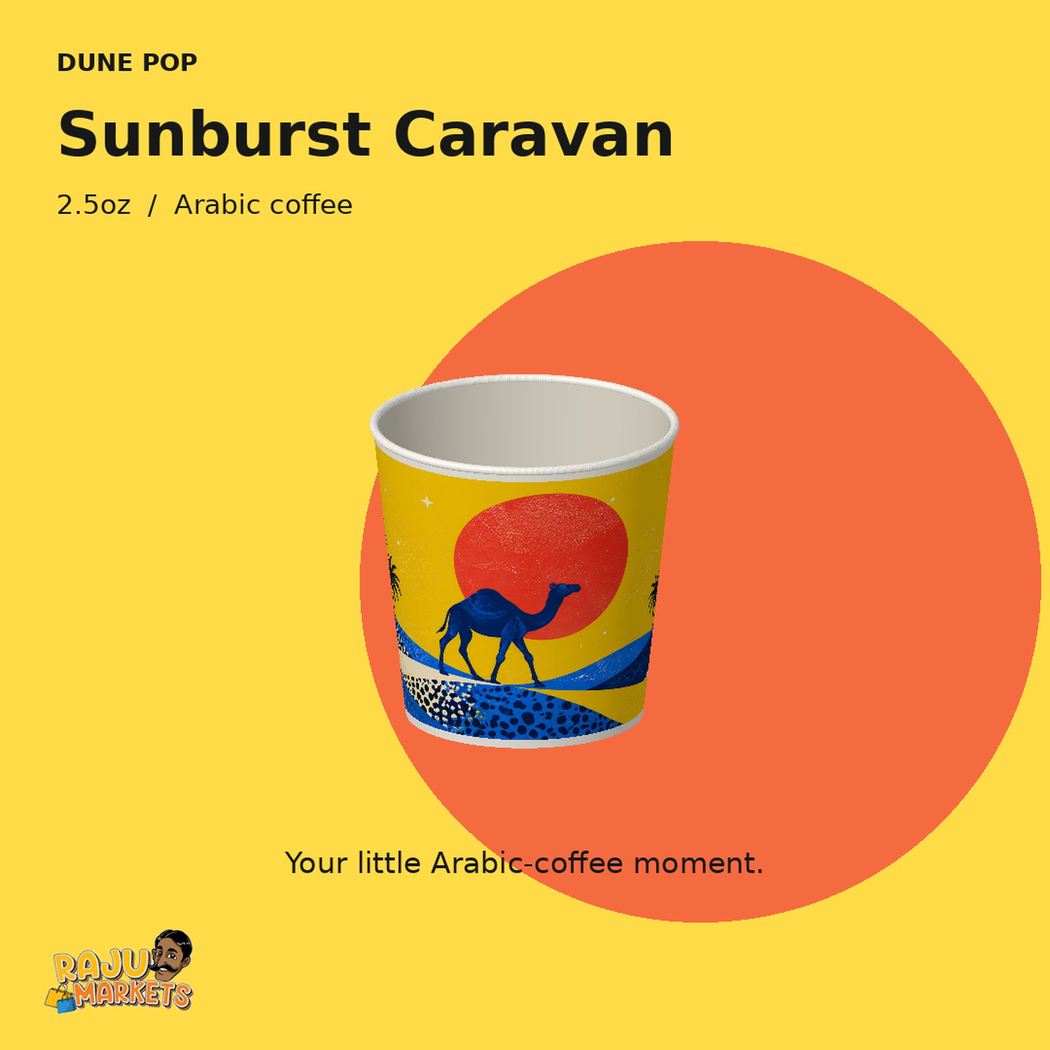 Paper Cups (2,5oz) Sunburst Caravan - Dune Pop 2026 Collection Package (12 Pcs)