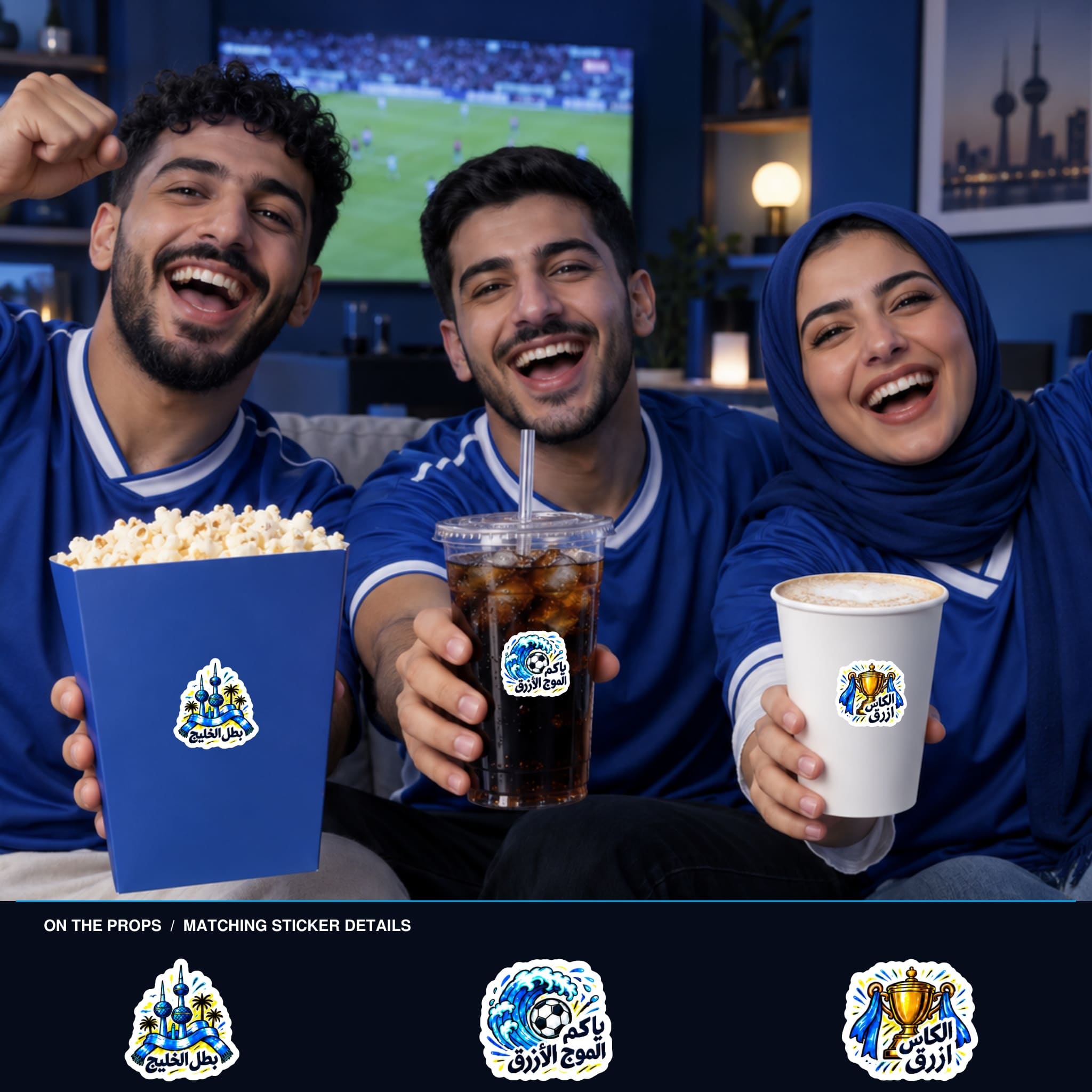 A5 Kuwait Packs Sticker Sheet - 27th Arabian Gulf Cup 2026 Collection (26 Stickers)