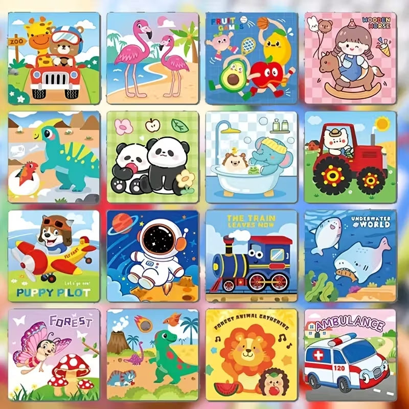 40pcs, Colorful Animal Paper Jigsaw Puzzles, Cute Mini Jigsaw Puzzles Bulk Party Favor Bags for Birthday Party Favor Party Supplies Goodie Bag Stuffers Classroom Prizes