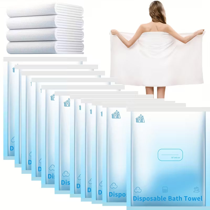 1 pcs Disposable Bath Towels, Large Travel Bath Towel 140 * 70cm, Travel Essentials Compressed Towel - Portable Disposable Washcloths for Travel Beach Shower Hiking Swim Hotel Camping