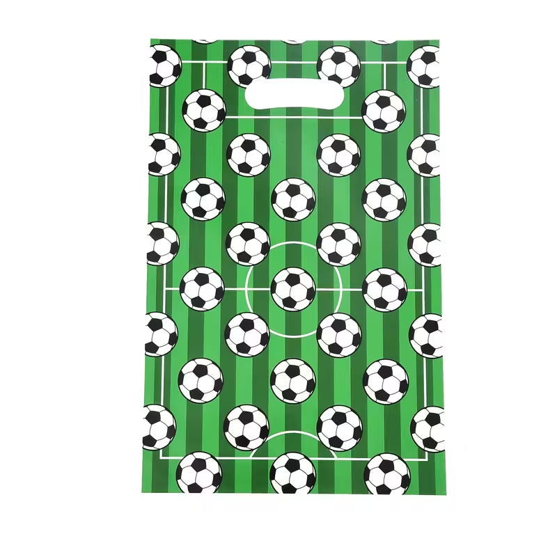 10 Pcs Soccer Goodie Bags, Reusable Favor Gift Bag for Boys and Girls Birthday Party Supplies